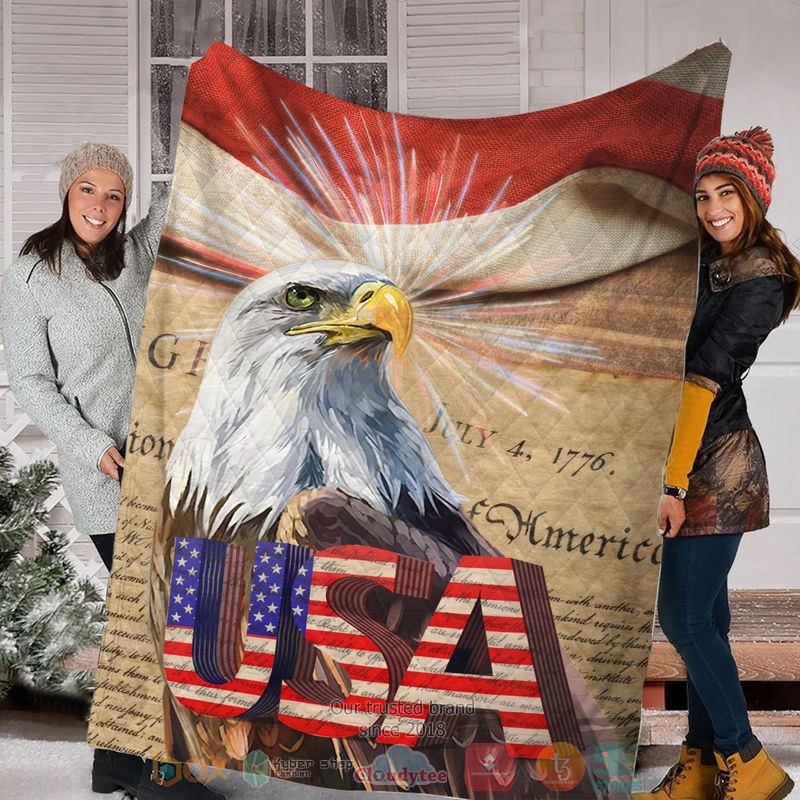 HOT Eagle USA Independence Day Blanket Quilt 3 HOT Eagle USA Independence Day Blanket Quilt word3