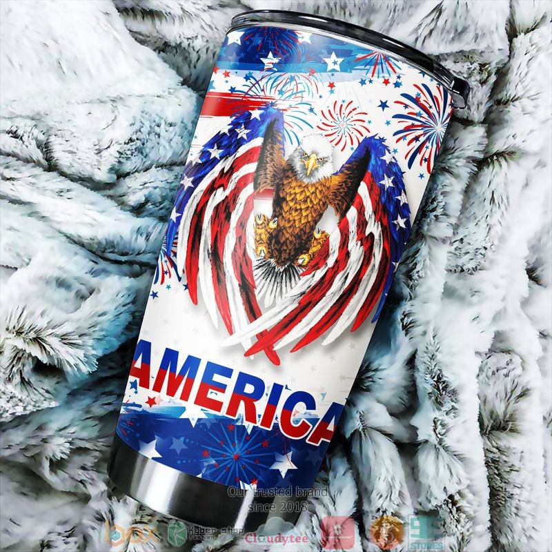 Eagle US flag wings America Independence day Tumbler