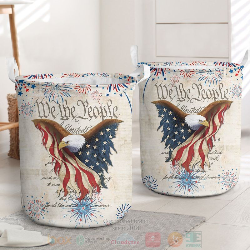 BEST Eagle We the people of the United States Independence Day Clothes Basket