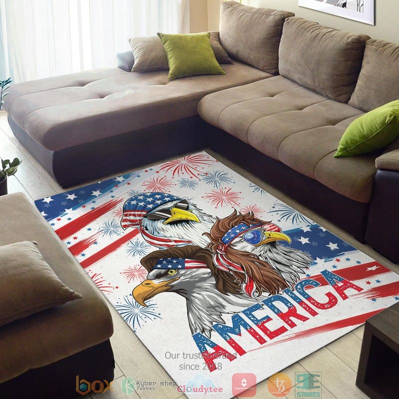 Eagles America Independence day Rug