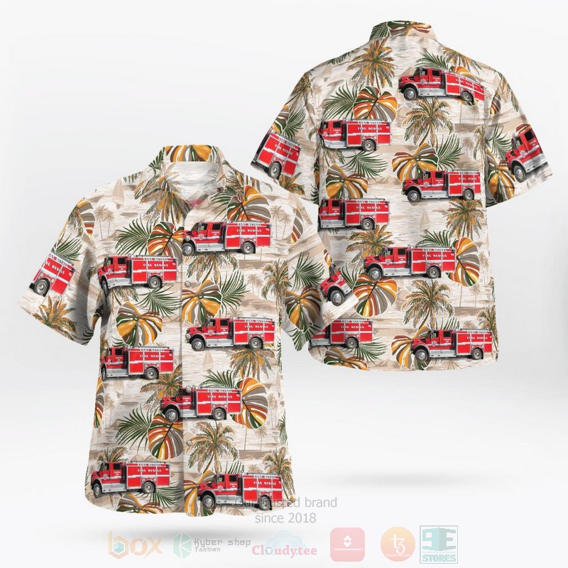 BEST East Bethel, Minnesota, East Bethel Fire Department Station 3-Coon Lake 3D Aloha Shirt word3