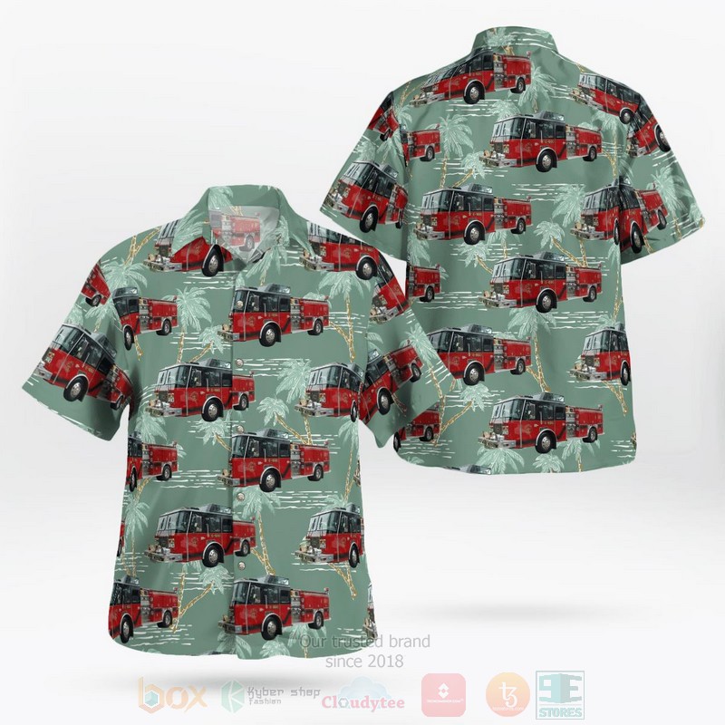BEST East Hazel Crest, Illinois, East Hazel Crest Fire Department 3D Aloha Shirt word3