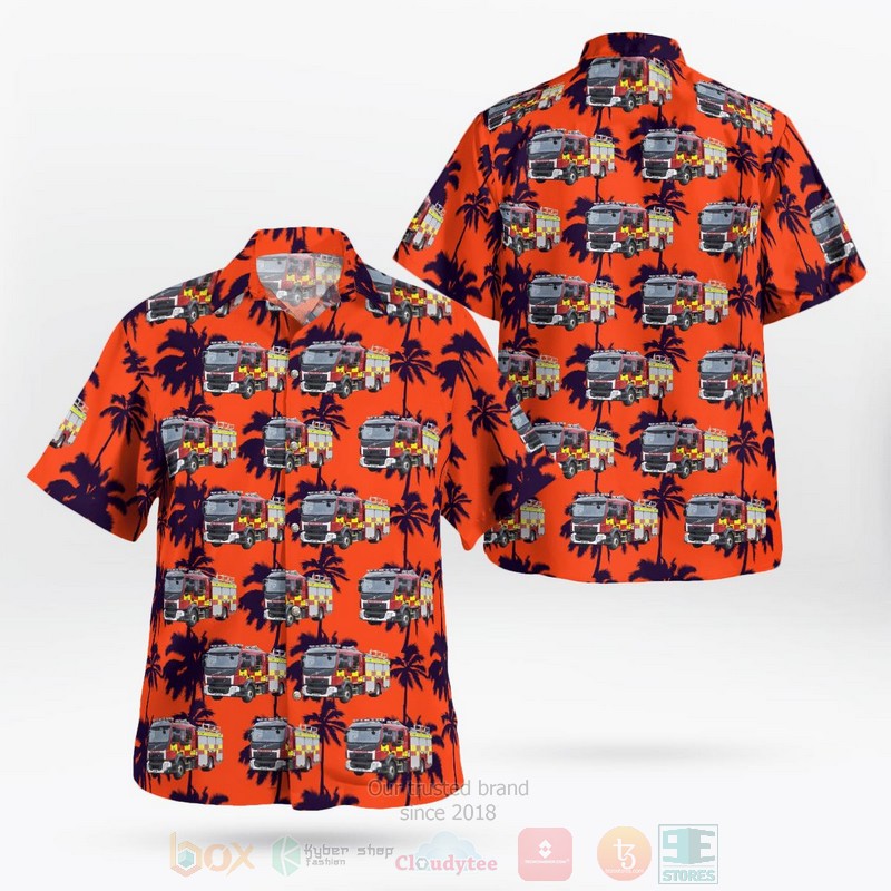 BEST East Sussex Fire & Rescue Service ESFRS 3D Aloha Shirt word3