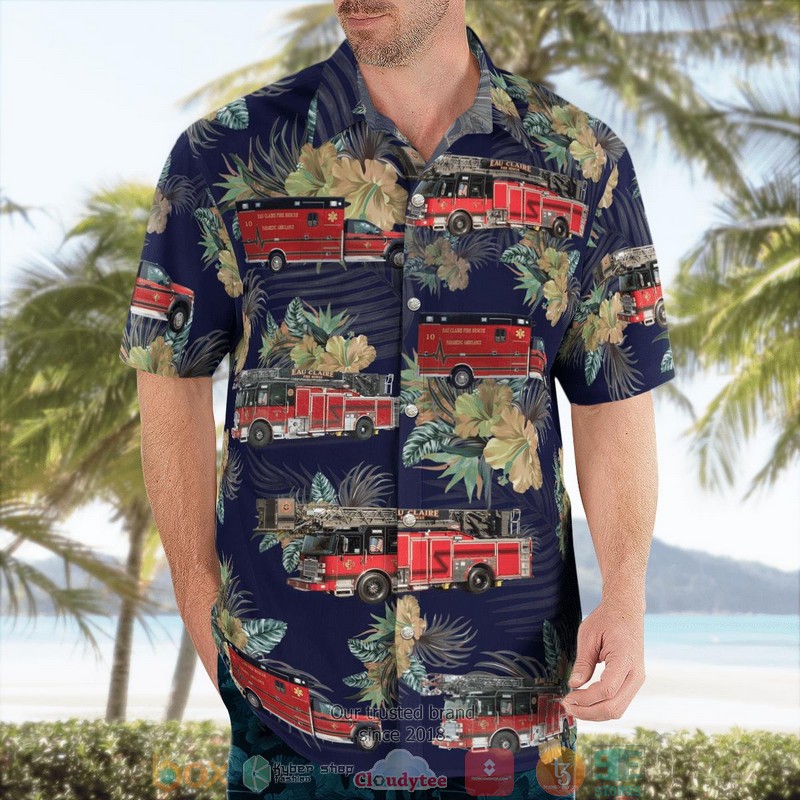 NEW Eau Claire Wisconsin Eau Claire Fire & Rescue Aloha Shirt 3 NEW Eau Claire Wisconsin Eau Claire Fire & Rescue Aloha Shirt word2