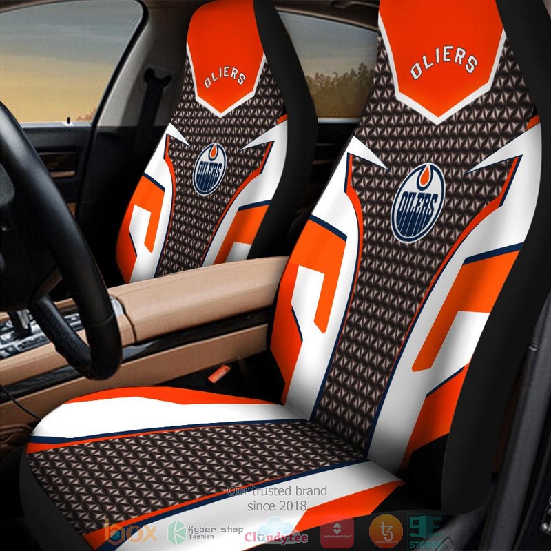 Edmonton Oilers brown orange Limited Car Seat Covers 3 Edmonton Oilers brown orange Limited Car Seat Covers word2