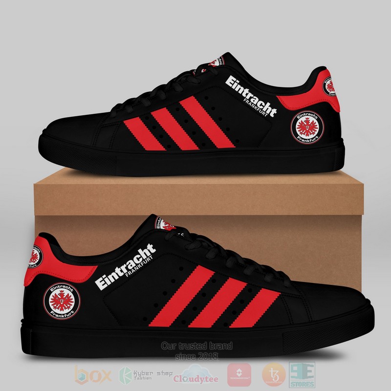 BEST Eintracht Frankfurt Red-Black Stan Smith Shoes