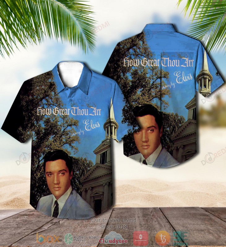 Elvis Presley How Great Thou Art Short Sleeve Hawaiian Shirt word1