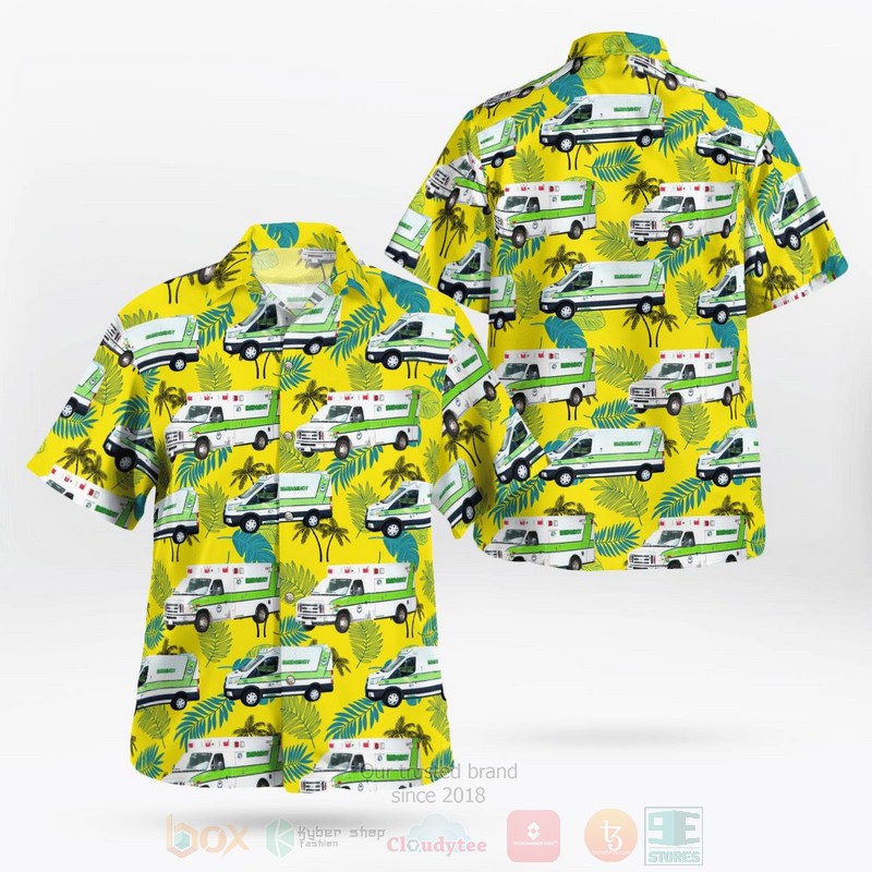 BEST Emergency Ambulance Service, Inc. Brea, California Fleet 3D Aloha Shirt word2