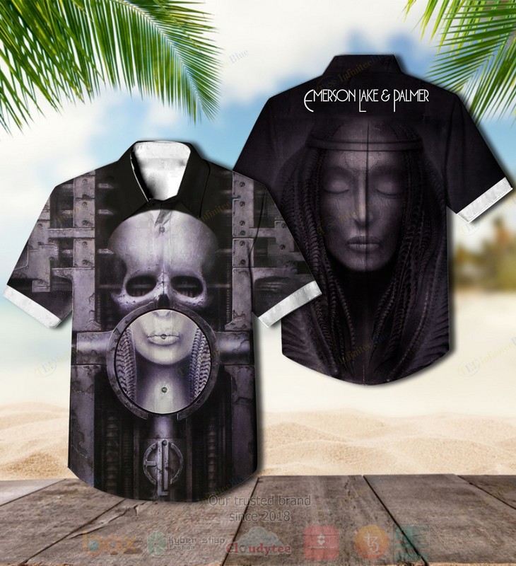 BEST Emerson, Lake & Palmer Brain Salad Surgery Black Album Aloha Hawaiian Shirt