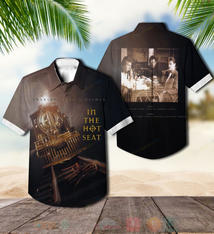 BEST Emerson, Lake & Palmer In the Hot Seat Album Aloha Hawaiian Shirt