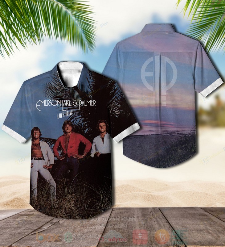 BEST Emerson, Lake & Palmer Love Beach Album Aloha Hawaiian Shirt