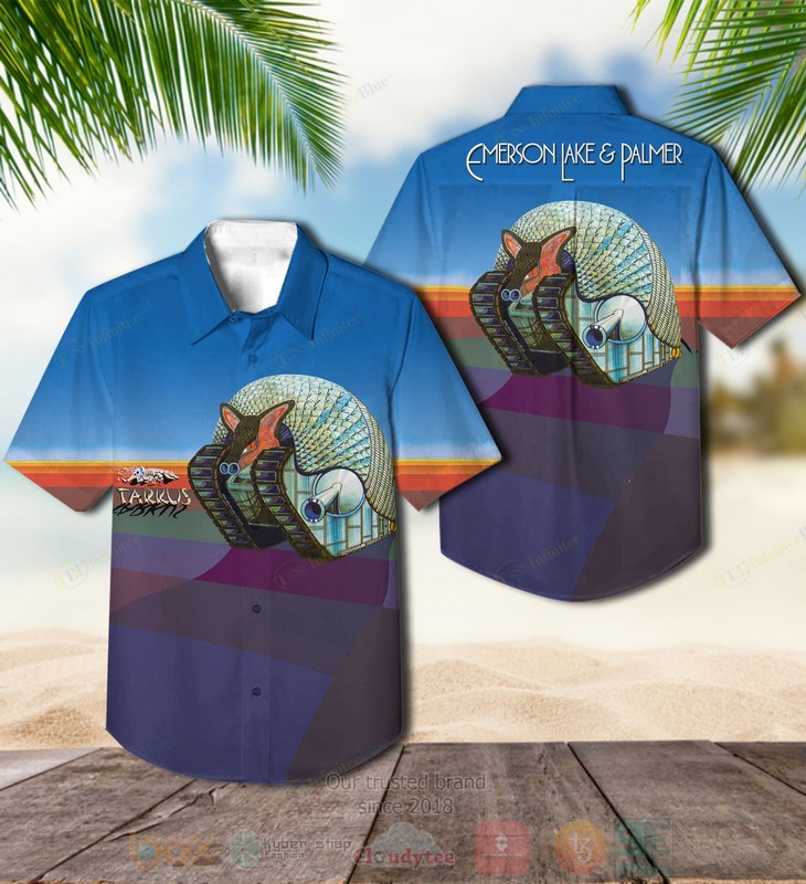 BEST Emerson, Lake & Palmer Tarkus Blue Album Aloha Hawaiian Shirt