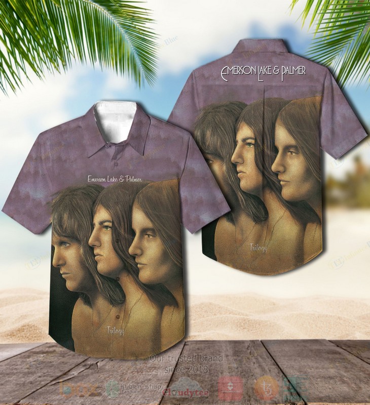 BEST Emerson, Lake & Palmer Trilogy Grey Album Aloha Hawaiian Shirt