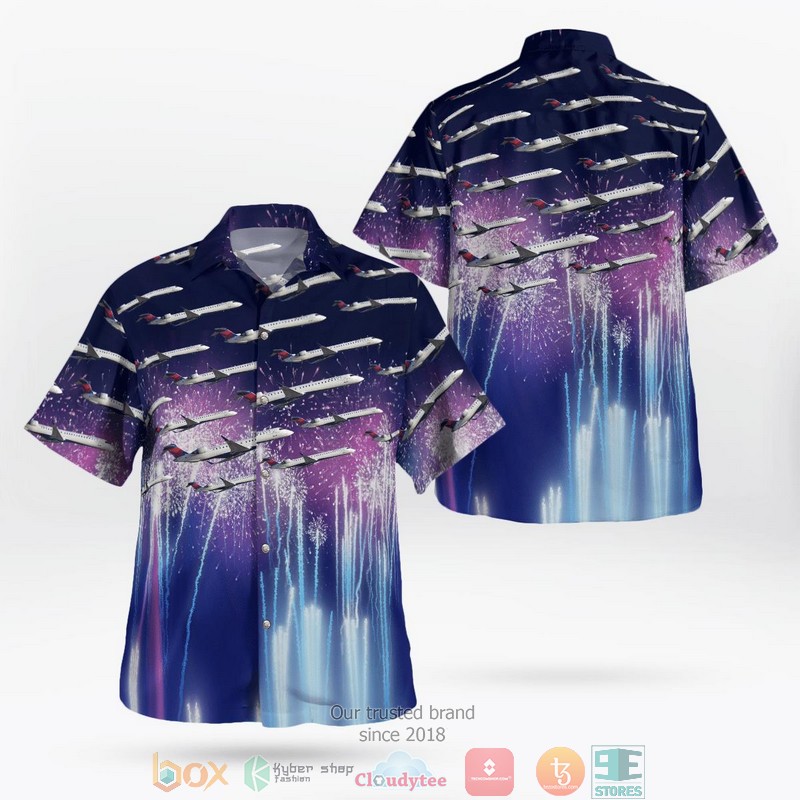 Endeavor Air CRJ 900 Fireworks Aloha Shirt 9 Endeavor Air CRJ 900 Fireworks Aloha Shirt word3