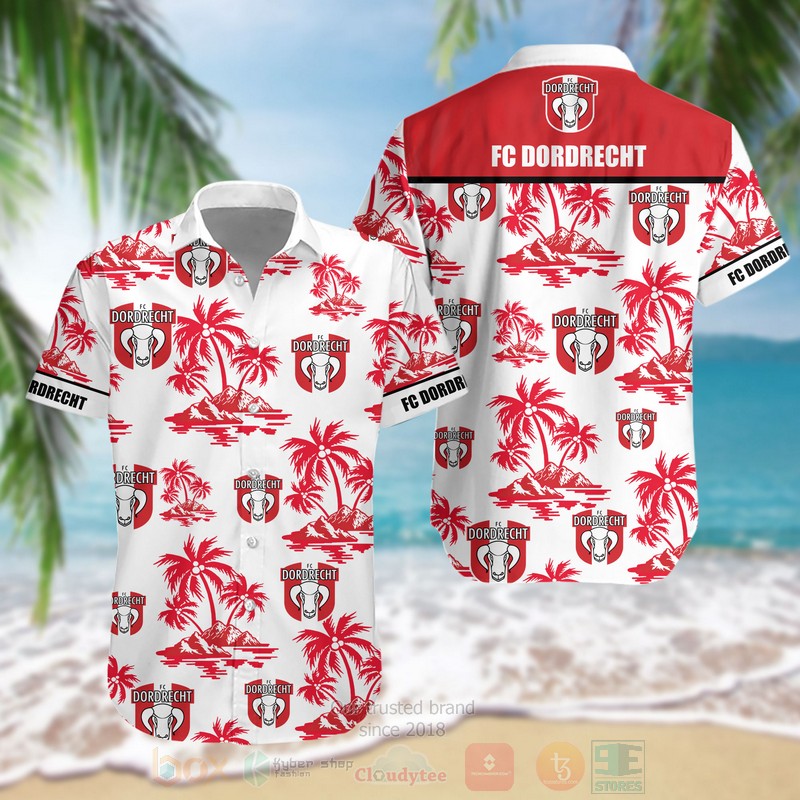 BEST Eredivisie FC Dordrecht Aloha Hawaiian Shirt word3