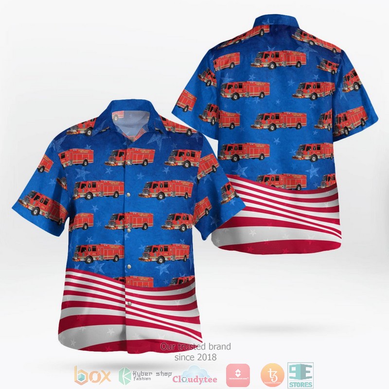 Escambia County Fire Rescue Florida Independence Day Hawaii 3D Shirt word1
