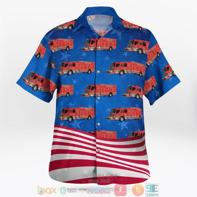 Escambia County Fire Rescue Florida Independence Day Hawaii 3D Shirt 2 Escambia County Fire Rescue Florida Independence Day Hawaii 3D Shirt word2