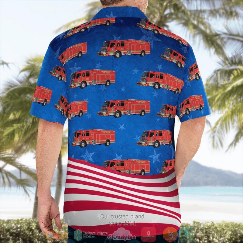 Escambia County Fire Rescue Florida Independence Day Hawaii 3D Shirt 4 Escambia County Fire Rescue Florida Independence Day Hawaii 3D Shirt word2