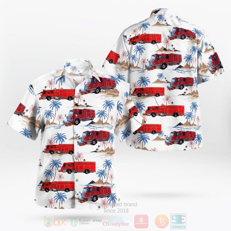 BEST Escambia County Fire Rescue St.3, Florida 3D Aloha Shirt word1