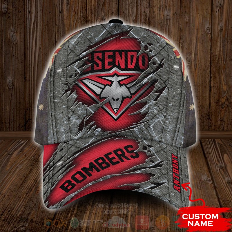 BEST Essendon Bombers AFL Custom Name 3D Cap word1