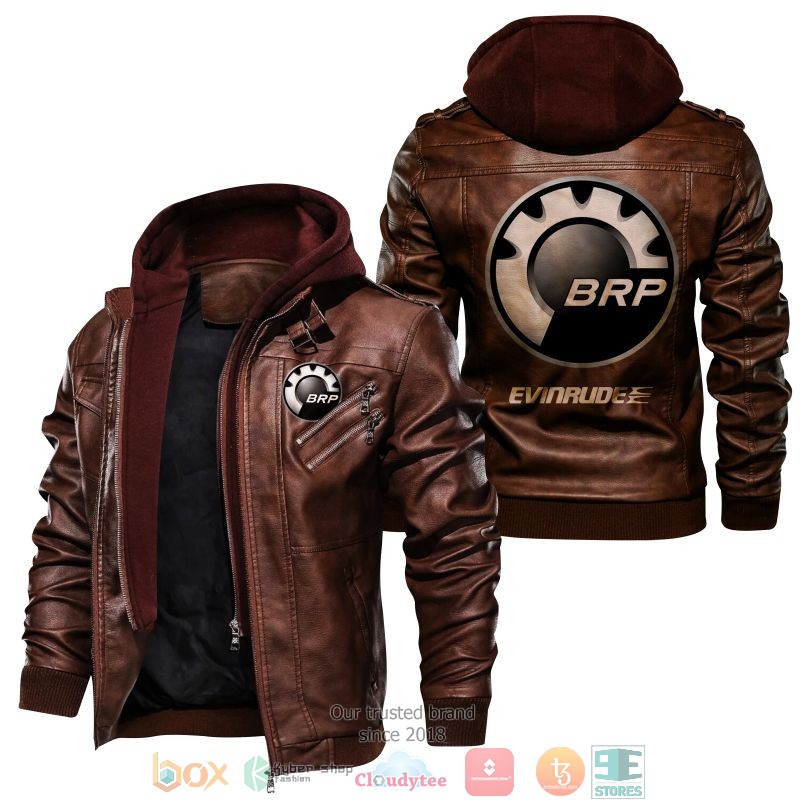 NEW Evinrude Outboard Motors PU Leather Jacket word3