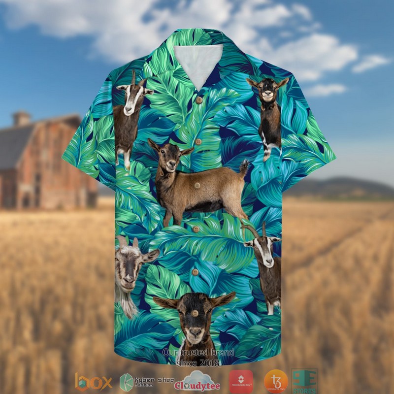 Farmer Goat With Goat Pattern Hawaiian shirt