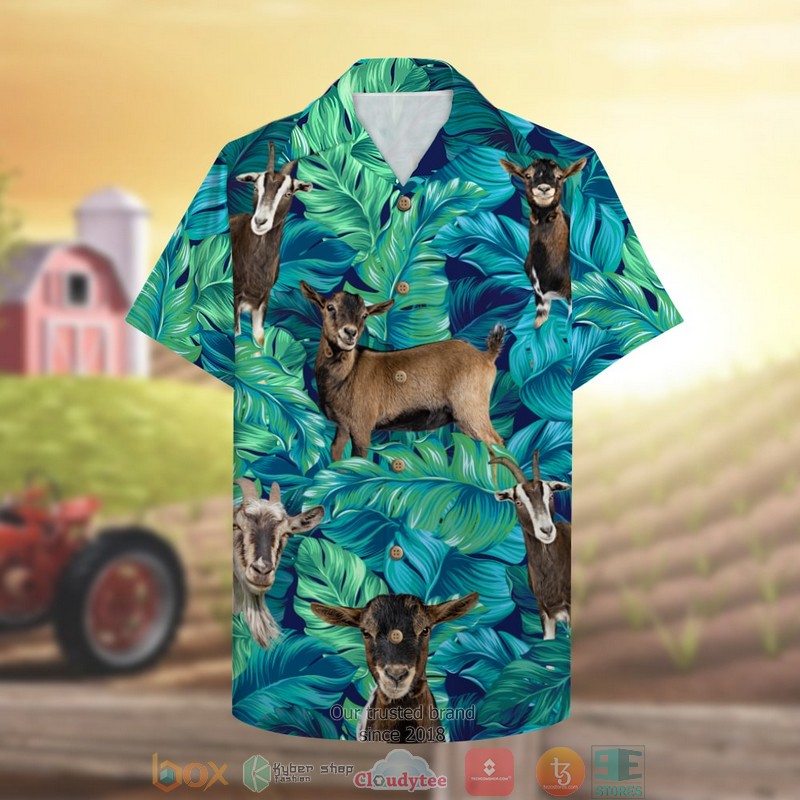 Farmer Goat with goat pattern Hawaiian Shirt 3 Farmer Goat with goat pattern Hawaiian Shirt word3