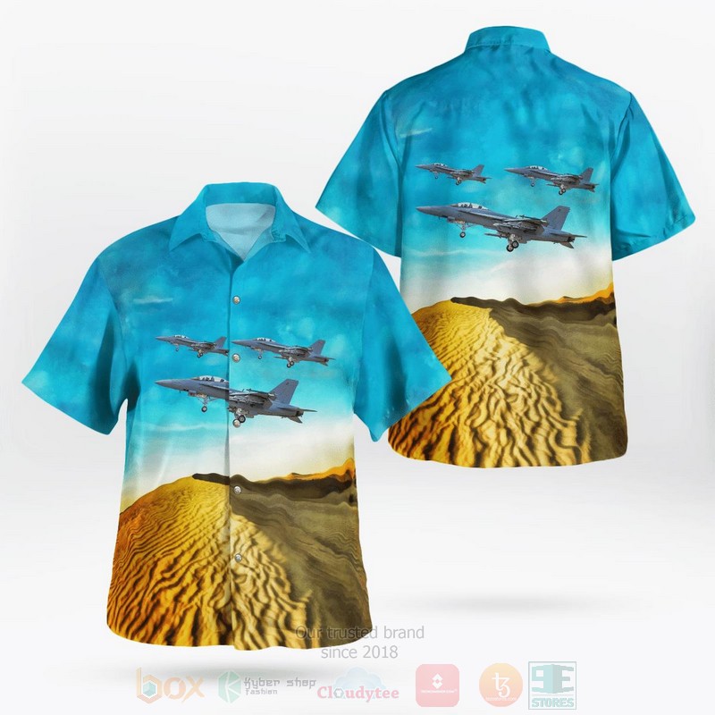 BEST Farnborough International Airshow Boeing FA-18F Super Hornet 3D Aloha Shirt word1
