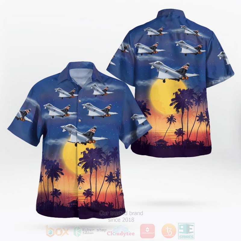 BEST Farnborough International Airshow RAF Typhoon Display 3D Aloha Shirt word1