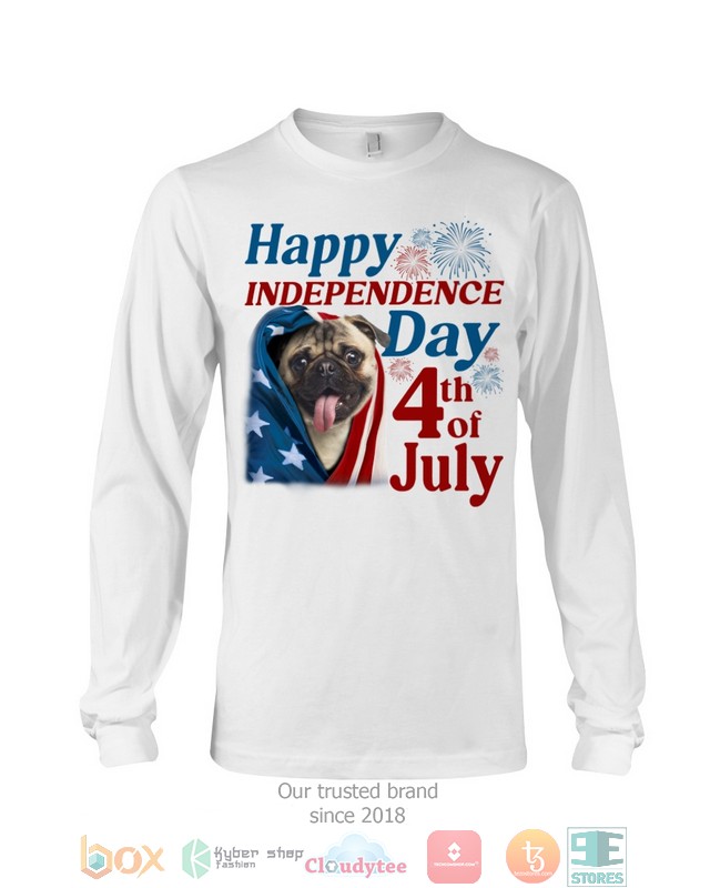 Fawn Pug Happy Independence Day 4th Of July Shirt, Hoodie word1