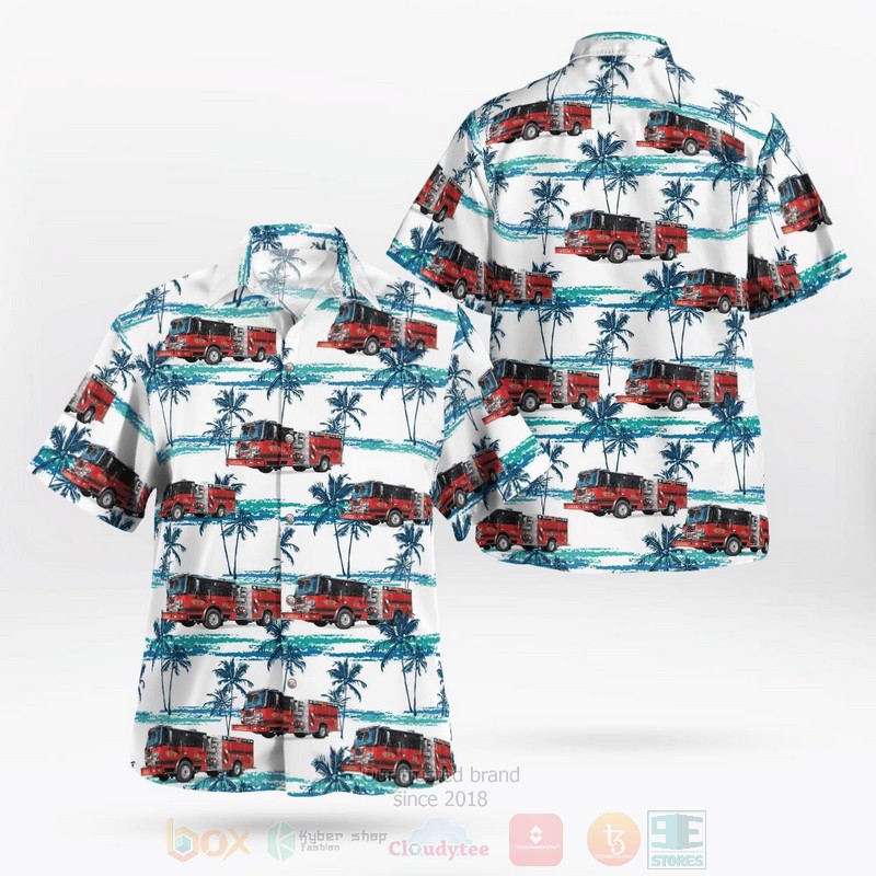 BEST Fayetteville, North Carolina, Cumberland Road Fire Department 3D Aloha Shirt word3