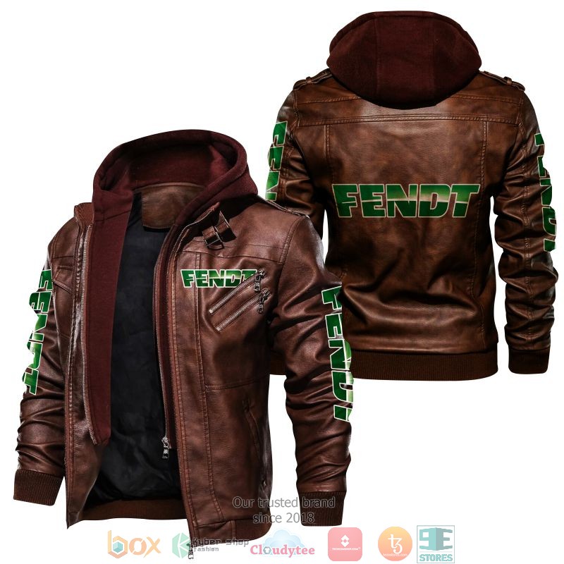 NEW Fendt PU Leather Jacket word2