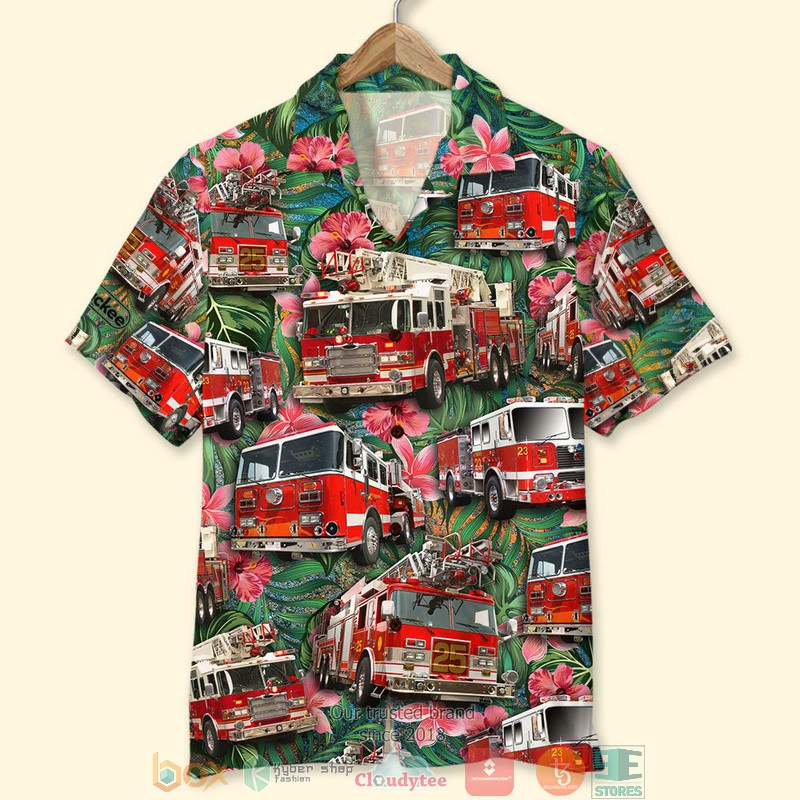 HOT Fire Truck Tropical Pattern Hawaii Shirt 13 HOT Fire Truck Tropical Pattern Hawaii Shirt word1