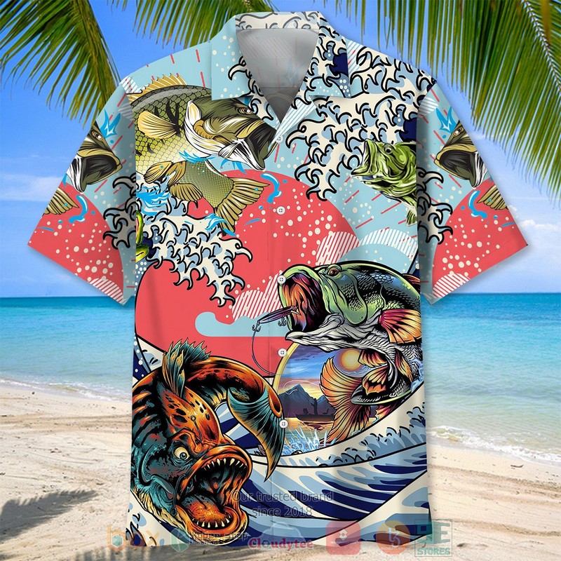 NEW Fishing Art Hawaiian Shirt 2 NEW Fishing Art Hawaiian Shirt word2