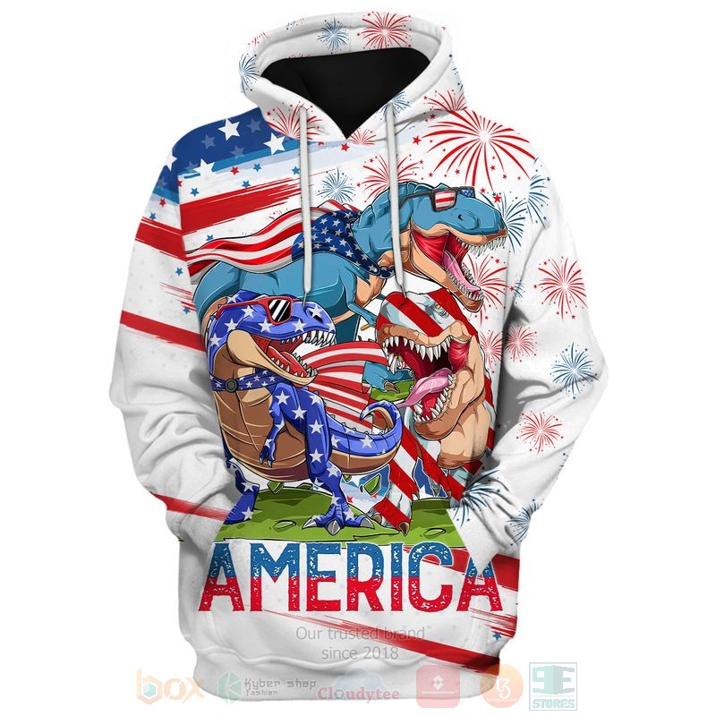 BEST Flag Dinosaur US Independence Day All Over Print Shirt, Hoodie word1