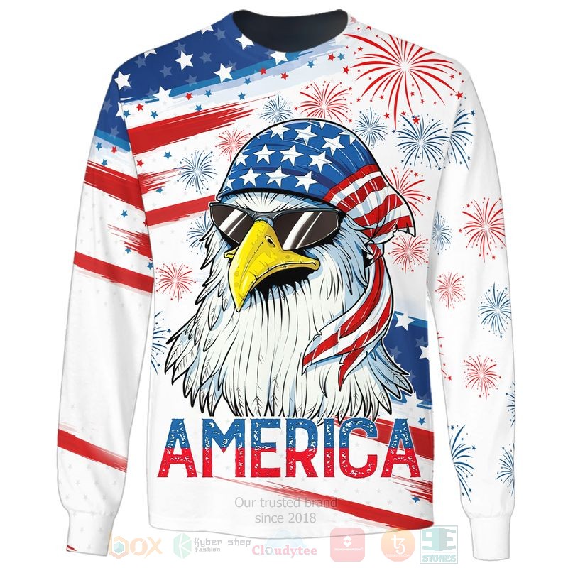 BEST Flag Eagle US Independence Day Firework All Over Print Shirt, Hoodie word1