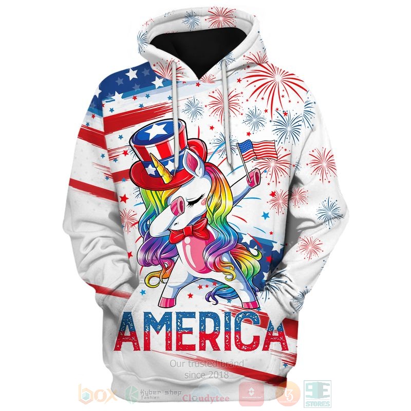 BEST Flag Unicorn Cartoon US Independence Day All Over Print Shirt, Hoodie word1