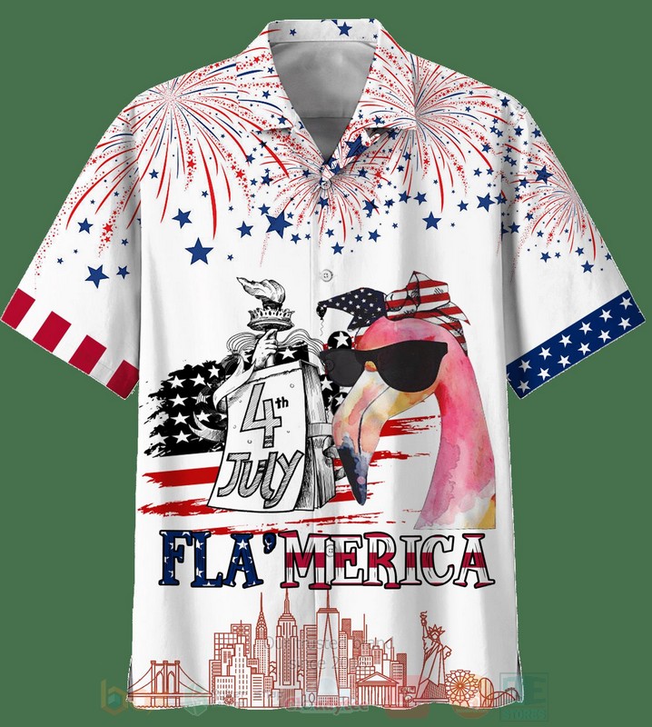 BEST Flamerica 4th of July Aloha Hawaiian Shirt