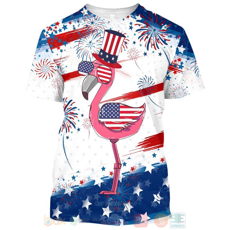 BEST Flamingo American Flag 3D Hoodies, Shirt word2