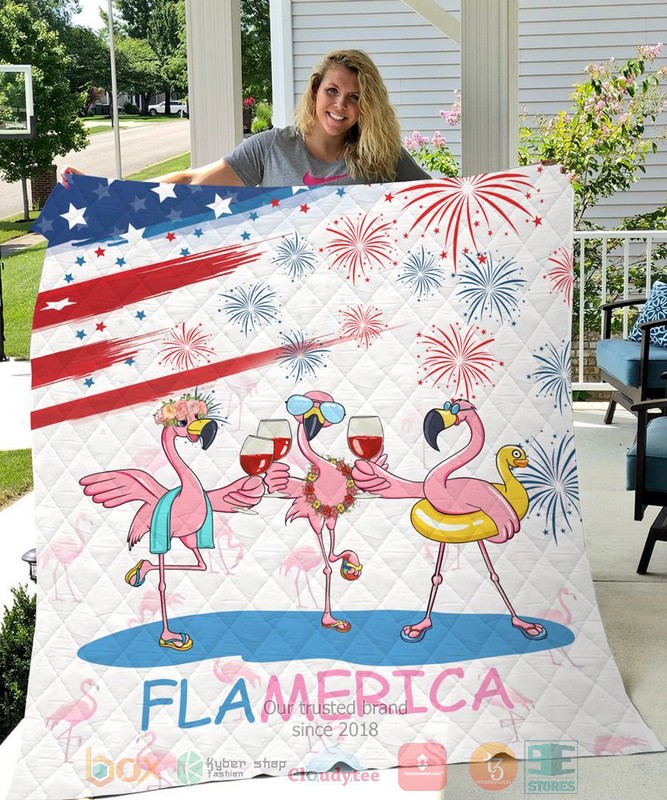 HOT Flamingo Cheers Flamerica Independence Day Blanket Quilt 2 HOT Flamingo Cheers Flamerica Independence Day Blanket Quilt word2