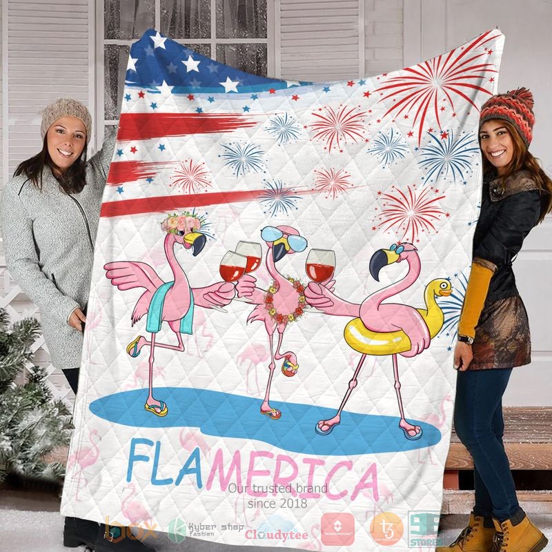 HOT Flamingo Cheers Flamerica Independence Day Blanket Quilt 3 HOT Flamingo Cheers Flamerica Independence Day Blanket Quilt word2