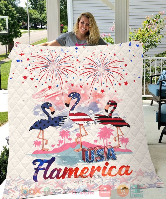 HOT Flamingo Flamerica USA Independence Day Blanket Quilt 2 HOT Flamingo Flamerica USA Independence Day Blanket Quilt word1
