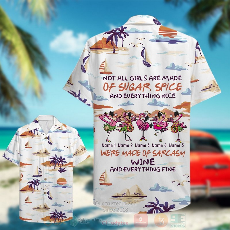 BEST Flamingo Girls Made of Sarcasm Wine Beach Custom Name Aloha Hawaiian Shirt 3 BEST Flamingo Girls Made of Sarcasm Wine Beach Custom Name Aloha Hawaiian Shirt word2