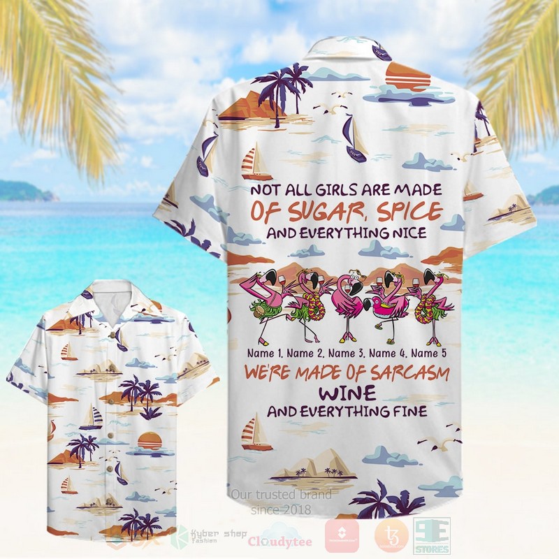 BEST Flamingo Girls Made of Sarcasm Wine Beach Custom Name Aloha Hawaiian Shirt 4 BEST Flamingo Girls Made of Sarcasm Wine Beach Custom Name Aloha Hawaiian Shirt word2