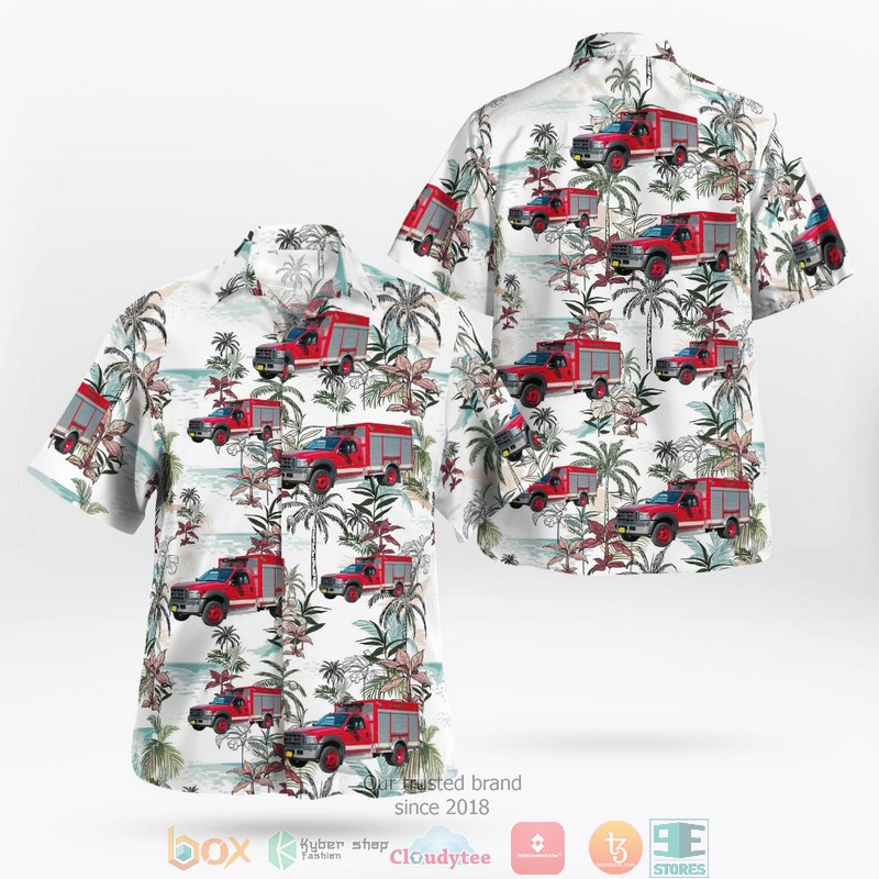 Florida Charlotte County Fire Department Hazmat 12 Hawaii 3D Shirt word1