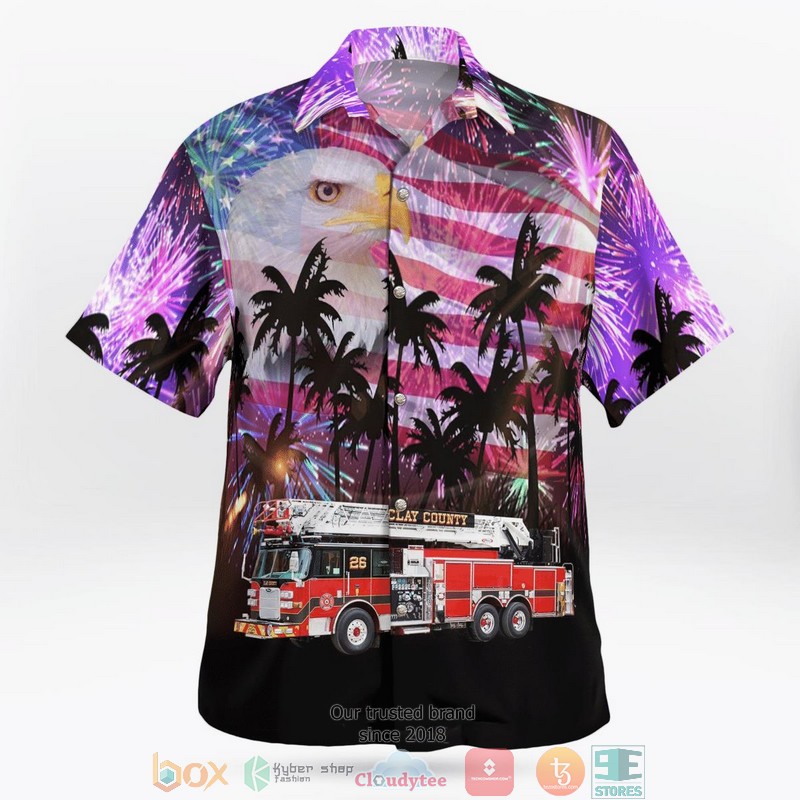 Florida Clay County Fire Rescue 4th Of July Hawaii 3D Shirt 3 Florida Clay County Fire Rescue 4th Of July Hawaii 3D Shirt word3
