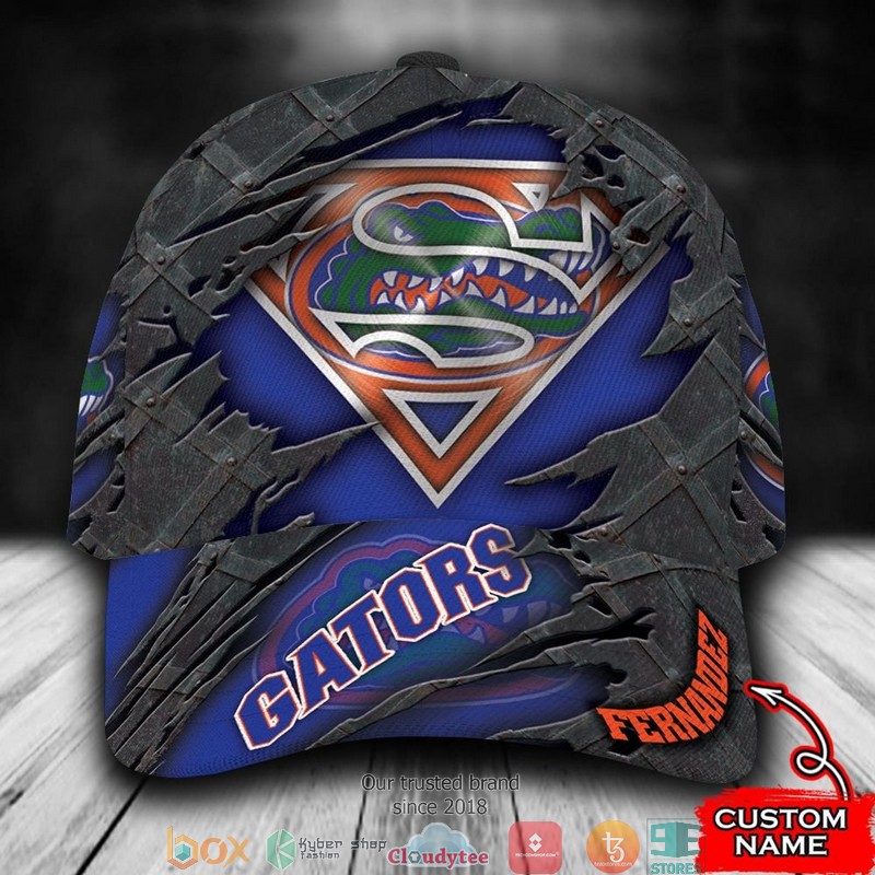 Florida Gators Superman NCAA1 Custom Name Cap word3