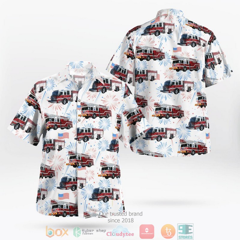 Florida New Port Richey Fire Department 4th Of July Hawaii 3D Shirt word2