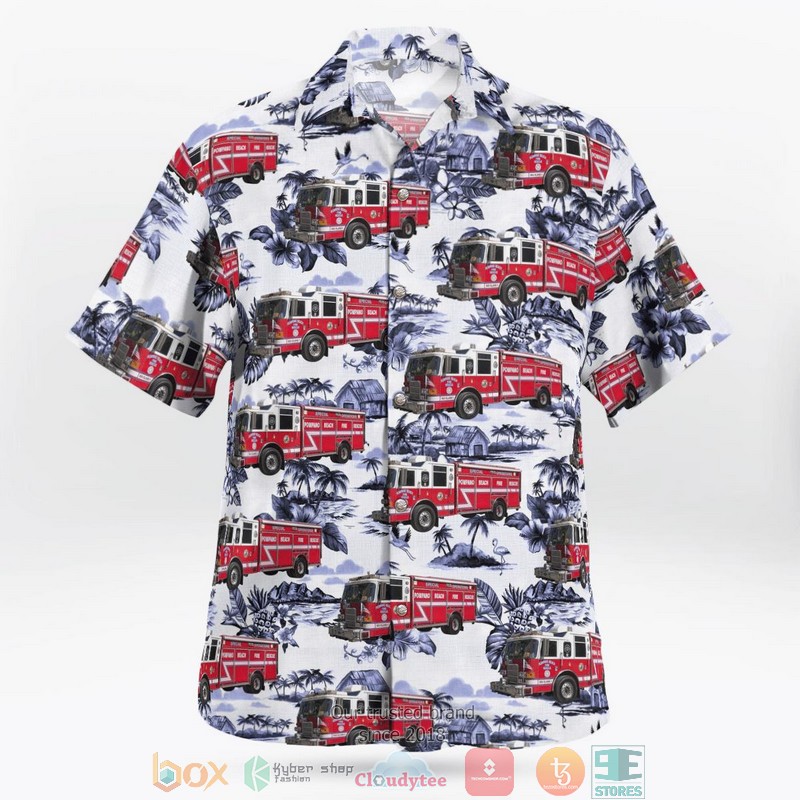Florida Pompano Beach Fire Rescue Special Operations Hawaii 3D Shirt word3