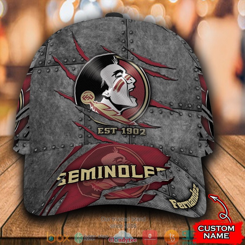 Florida State Seminoles Luxury NCAA1 Est 1902 Custom Name Cap word1